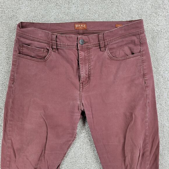 Red Ale by Alesbury Straight Leg Jeans Mens 32/30 Brown Slim Leg Relaxed Denim - Picture 8 of 15